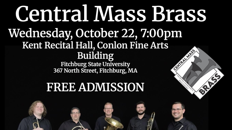 Free concert by Central Mass Brass flyer