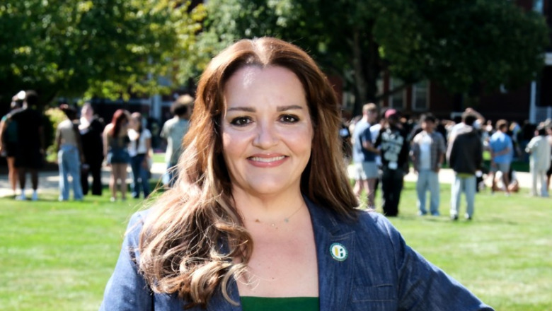 Portrait of Donna Hodge on quad Sept. 2026.