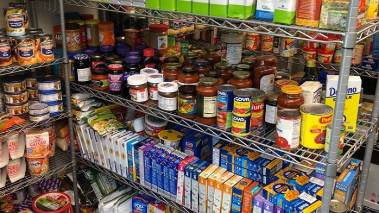 Shelves of food in the falcon bazaar