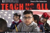 Poster for Teach Us All talk April 2021