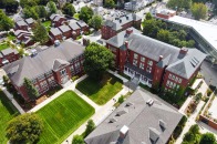 Aerial view of quadrangle