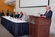 President Lapidus and guests at Early College Convening