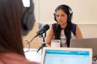 Podcasting student
