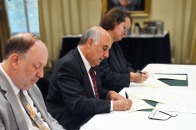 Photo of Weizer Lapidus and Marshall at Rhein Waal signing June 2023