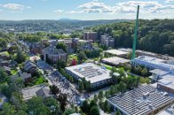 Aerial view of campus September 2023