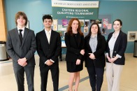 Members of the moot court team in Hammond G lobby Nov 23