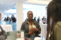 Biology student Adama Bangura at research talk