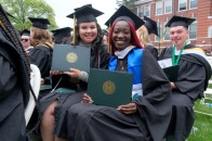 Students posting at May 2023 undergraduate commencement