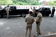 Police program students perform accident reconstruction