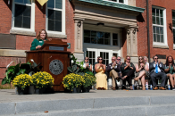 President Hodge at podium for State of the University Sept 4 2024