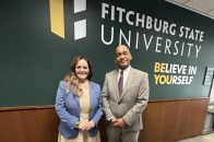 President Hodge and Trustee Shane Rodriguez in Sanders Administration Building