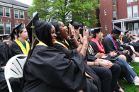 Graduating students cheer at undergraduate commencement Spring 2025