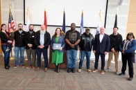 Veterans Day recognition ceremony at Hammond Hall