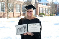 Vermont Teacher of the Year receives diploma on campus visit