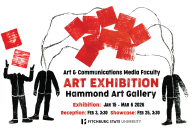 Graphic for art exhibition by faculty and staff