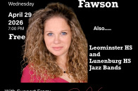 Fitchbyrds Jazz Night flyer for April 29 concert featuring Christine Fawson. 