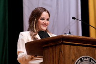 Donna Hodge delivers her State of the University speech 