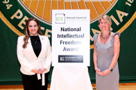 NCTE award with Donna Hodge and Katy Covino