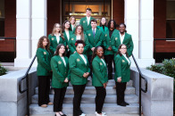 Presidential Ambassadors on the steps of Miller Hall. 