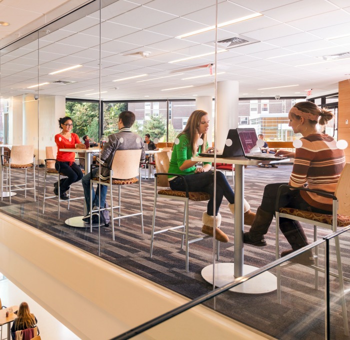 students sitting at Hammond tables