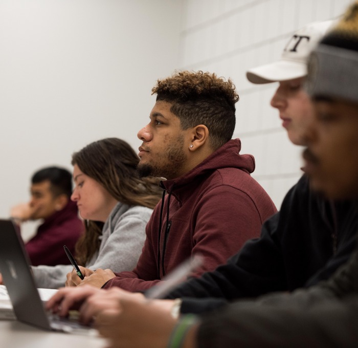 Marketing Concentration student sitting in class 