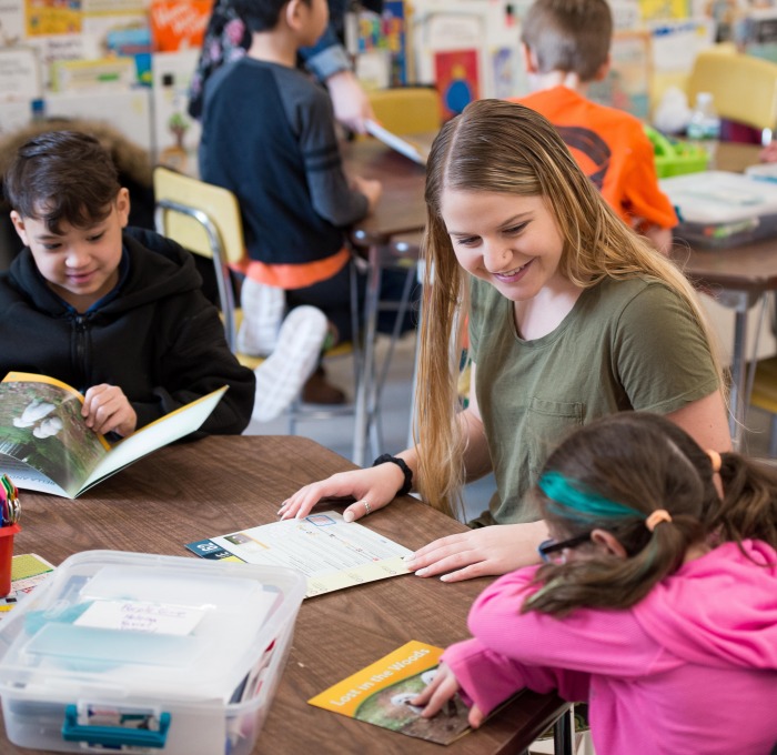 students and teacher