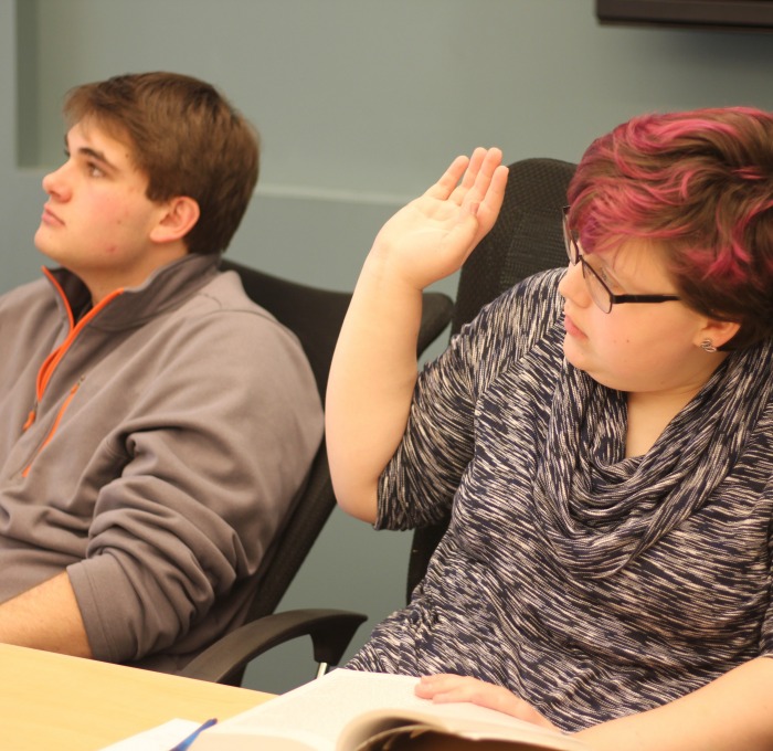 students in class