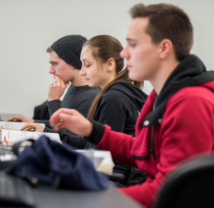 Students in a classroom