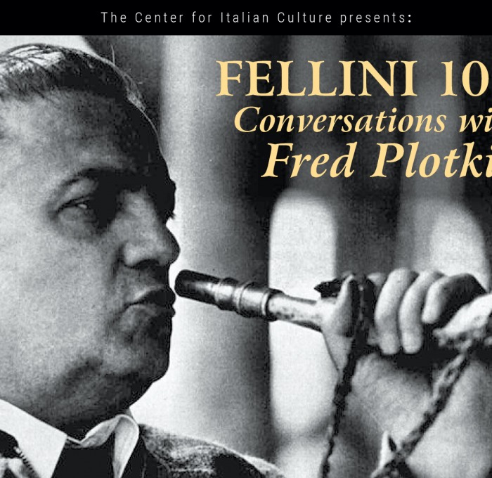 A banner photo advertising the Fellini film festival 