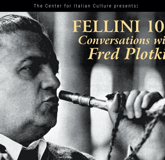 A banner photo advertising the Fellini film festival