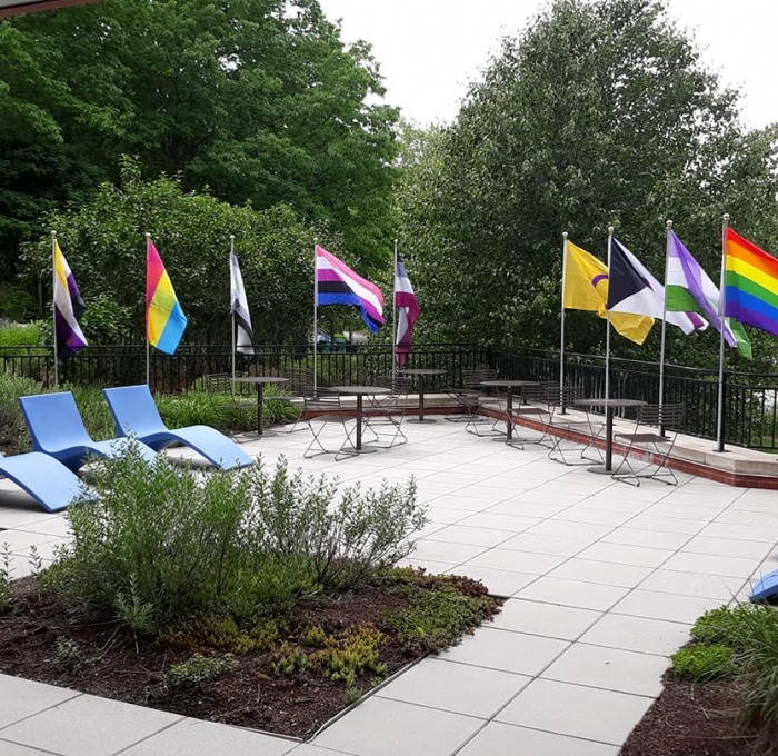 Pride Flags at Hammond Hall