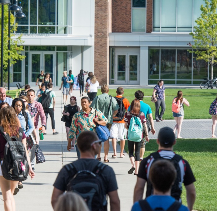 View of campus quad