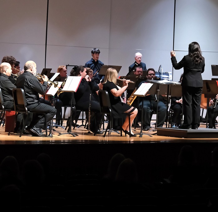 Concert Band with Amy McGlothlin conducting in Weston Auditorium