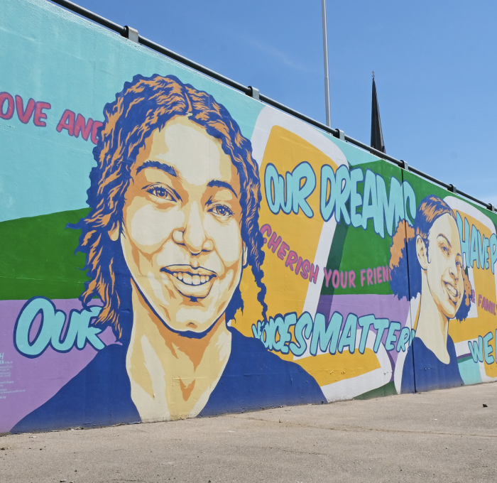 Thumbnail of mural created by alumni and faculty in downtown Fitchburg