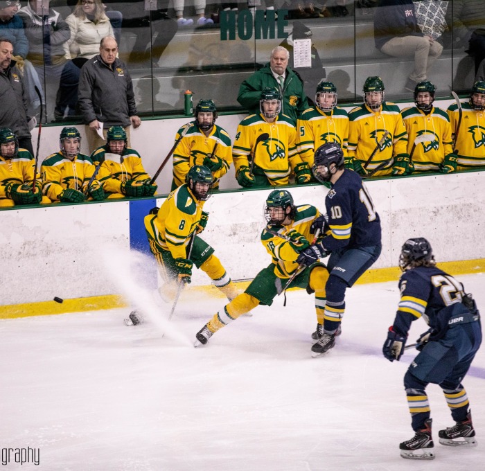 Action shot from hockey game at Civic Center