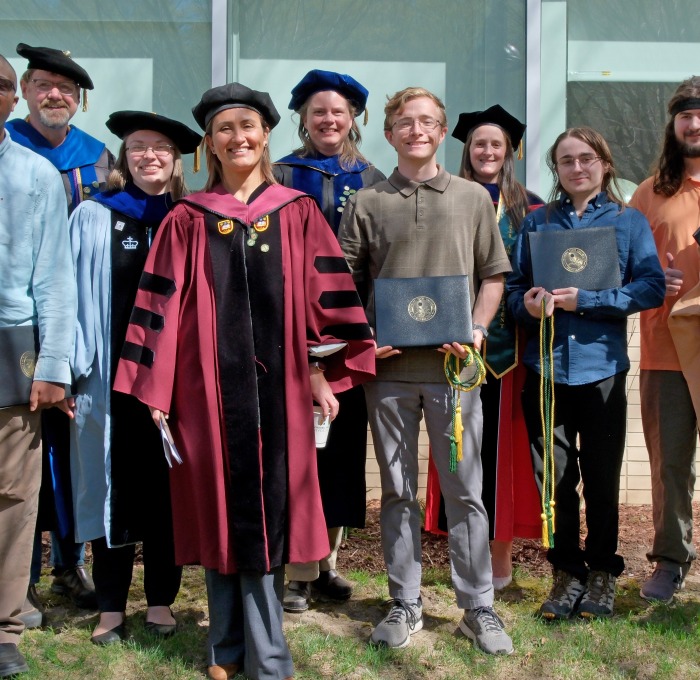 Math faculty and student award recipients at Convocation 2023