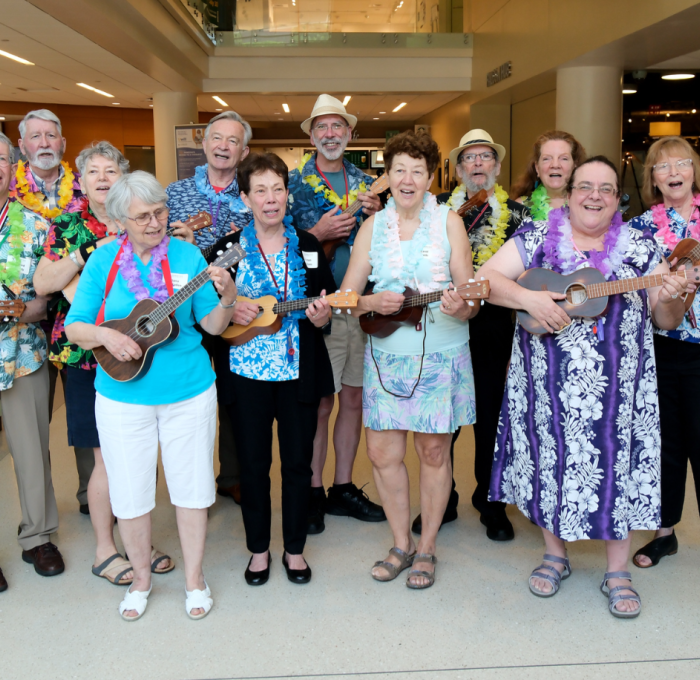 ALFA Ukulele players at 20th celebration May 2024