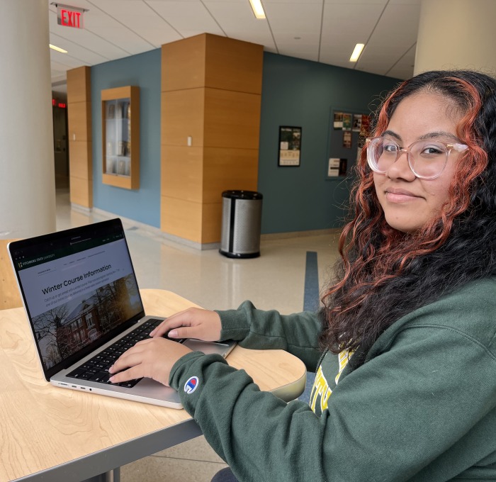 In Hammond with Winter Course Information page open