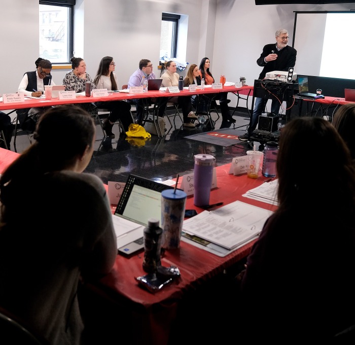 Michael Greenwood at FATV for Community Leadership Institute.