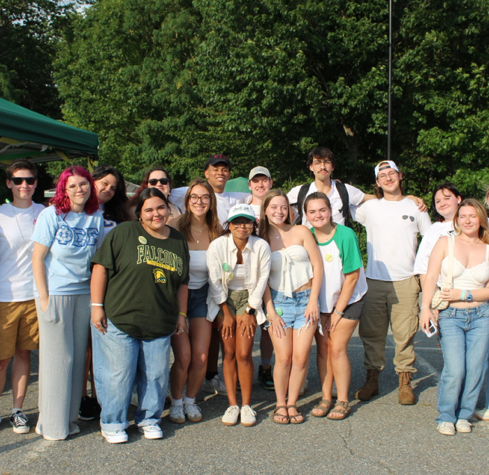 Greek Life Group at Tailgate.
