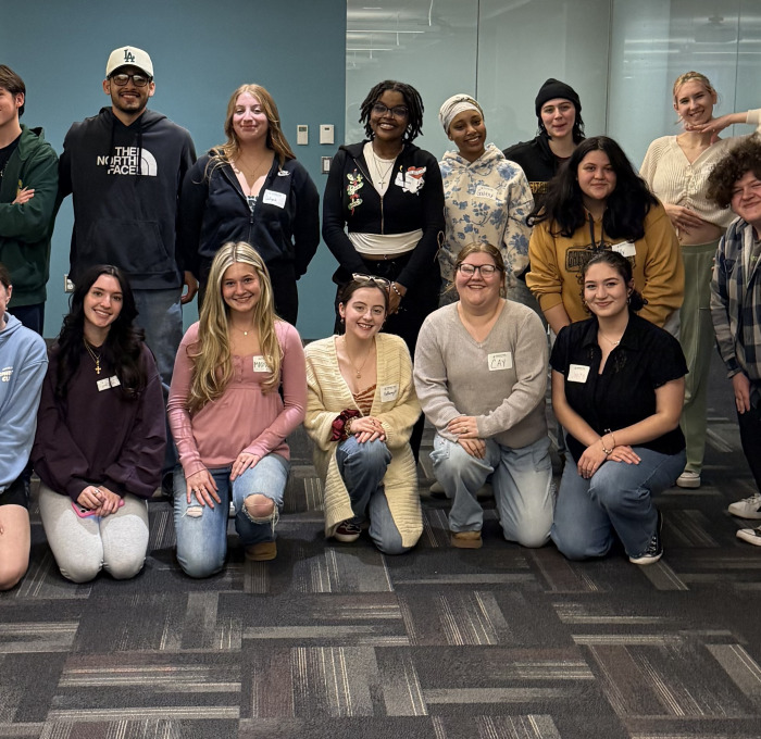Students at pre-semester orientation in Hammond Hall OLs 2026.