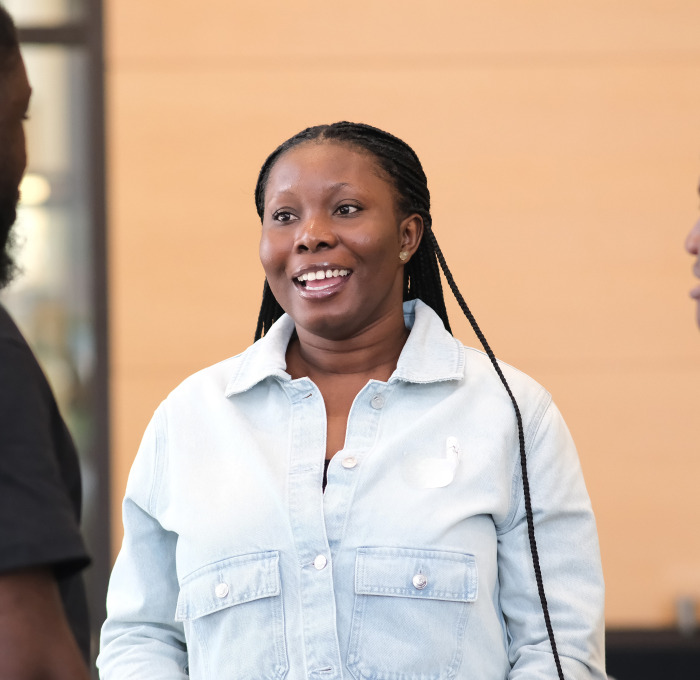 African international students at orientation.
