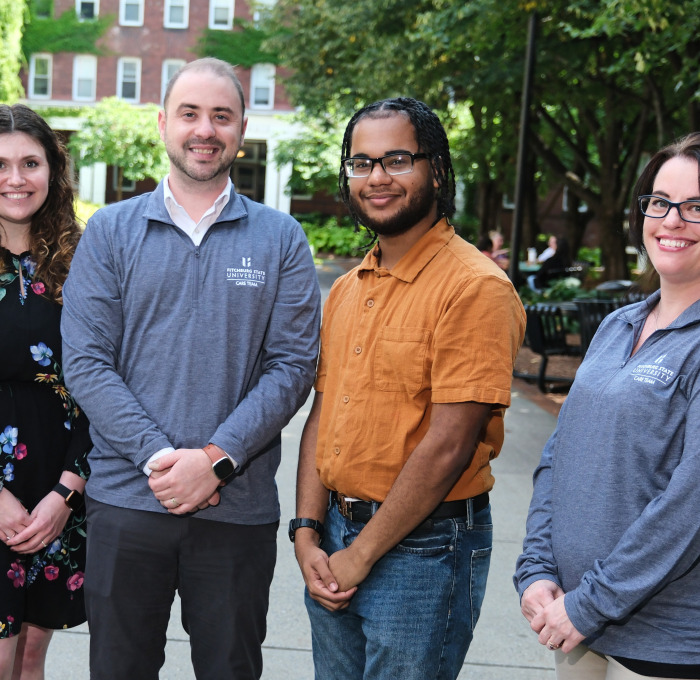 CARE and Case Management staff outside Thompson Hall. 