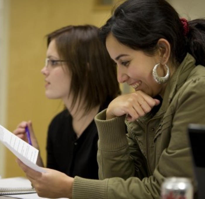 Two students in a class