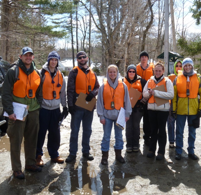 Geographic Science and Technology Students in the field