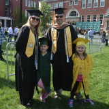 MBA graduate Katie Richards and family