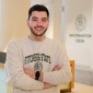 Joseph Cautela III ‘22 at Hammond Hall Information Desk