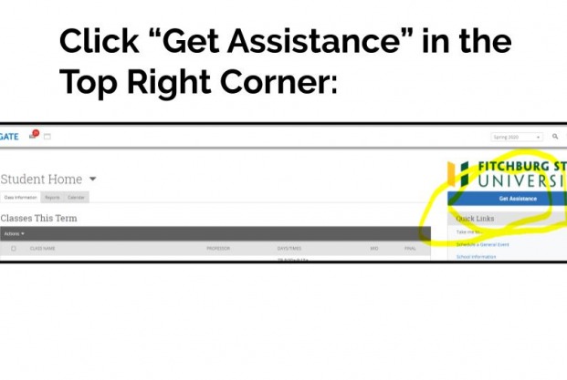 Click on "Get assistance" in the top right corner.