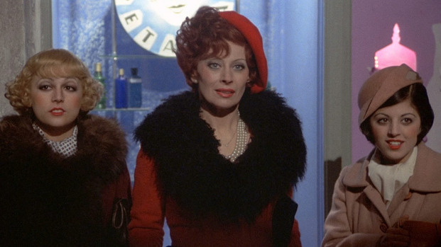A screenshot of the Fellini film, Amarcord