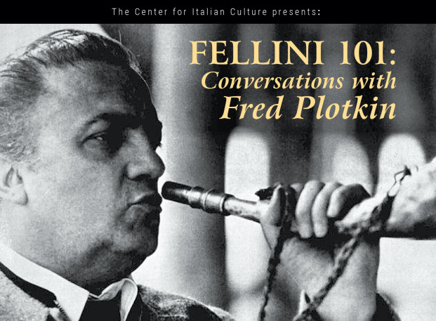 A banner photo advertising the Fellini film festival 